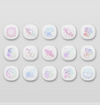 astronomy app icons set space exploration vector image vector image