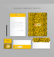 corporate identity business set modern stationery vector image vector image