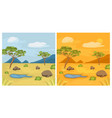 natural landscape african safari vector image vector image
