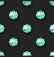 seamless pattern with 3d realistic gemstone vector image vector image