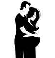 Silhouette Pregnant Mother Royalty Free Vector Image