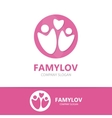 family logo design template vector image