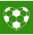 soccer ball heart vector image