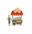 peanuts food stand vendor vector image vector image
