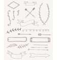 set of vintage design elements decoration vector image