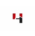 abstract number 4 logo symbol icon set vector image vector image
