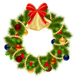 christmas wreath vector image