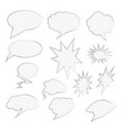 comics style speech bubbles set isolated vector image vector image