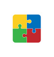 four piece flat puzzle round infographic vector image