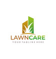 lawn care logo services logo design vector image vector image