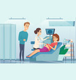 care pregnancy happy family couples clinic vector image