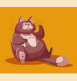 funny fat cat vector image vector image