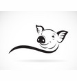 pig head design on white background animal farm vector image