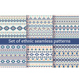 set of six ethnic seamless patterns vector image