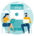 concept for video marketing and video hosting vector image vector image