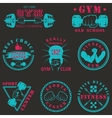 fitness gym icons vector image