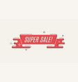 flat linear promotion ribbon banner scroll price vector image