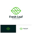 leaf logo template creative design vector image