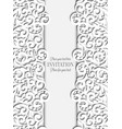wedding card with paper lace frame lacy doily vector image