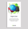 accessory sound box mirror ball high heel vector image