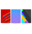 set of covers with geometric colored shapes vector image vector image