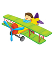 flying boy vector image