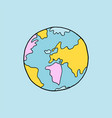 hand drawn earth vector image