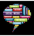 social media speech bubble vector image vector image