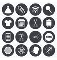 tailor sewing and embroidery icons scissors vector image