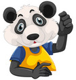 cute bear in human-like pose isolated vector image