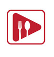 food restaurant video logo designs vector image vector image