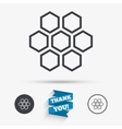 honeycomb sign icon honey cells symbol vector image