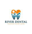 dental mountain health inspiration logo vector image vector image