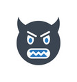 devil face emoji icon vector image