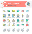 money and currency icons vector image