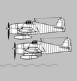 grumman f6f hellcat vector image vector image