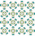 seamless pattern with abstract flowers vector image