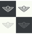 badge with wings vector image