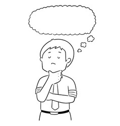 Set man thinking Royalty Free Vector Image - VectorStock