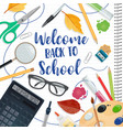 back to school education and study season poster vector image