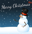 christmas snowman vector image