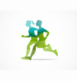 run icon symbol marathon poster and logo vector image vector image