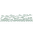 rural orchard landscape countryside garden trees vector image vector image