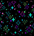 seamless background with bright stars vector image vector image