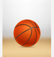 basketball ball on a wood parquet 3d vector image