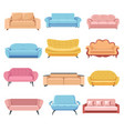 sofas for interior design furniture home vector image
