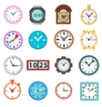 time and clock icons set simple style vector image