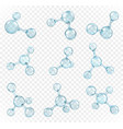 glass transparent molecules model reflective vector image vector image