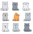 nine cute kittens vector image vector image
