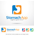 stomach logo template vector image